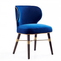 Manhattan Comfort DC045-BL Strine Royal Blue Velvet Dining Chair